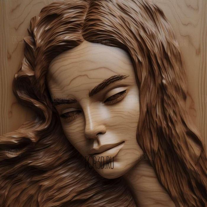 Megan Denise Fox 3 stl model for CNC
